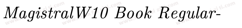 MagistralW10 Book Regular字体转换